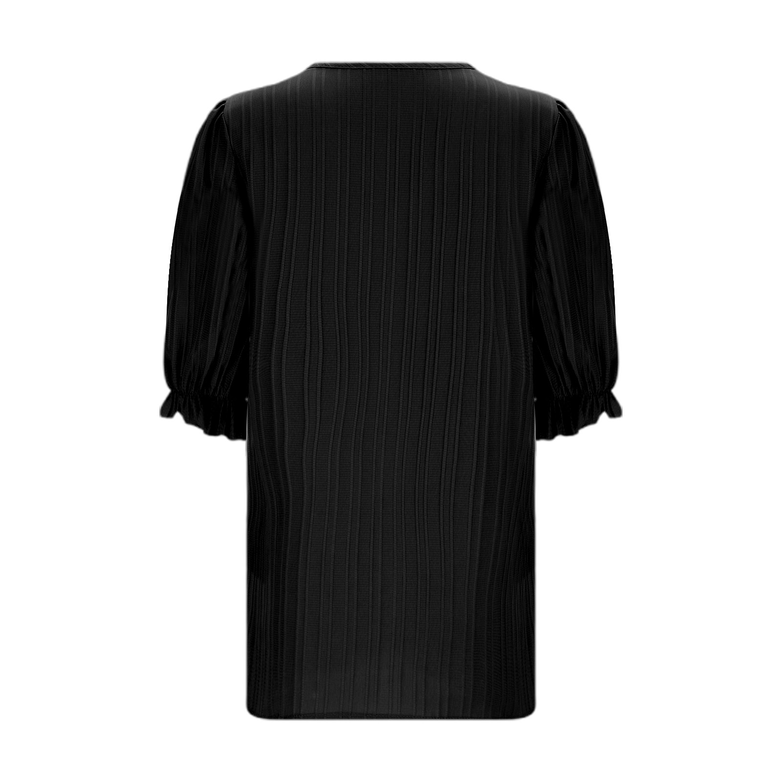 thumbnail image 5 of Blusa elegante de manga 3/4 con aberturas para mujer, primavera/verano: ropa de resort, moda europea, poliéster, corte holgado., 5 of 5